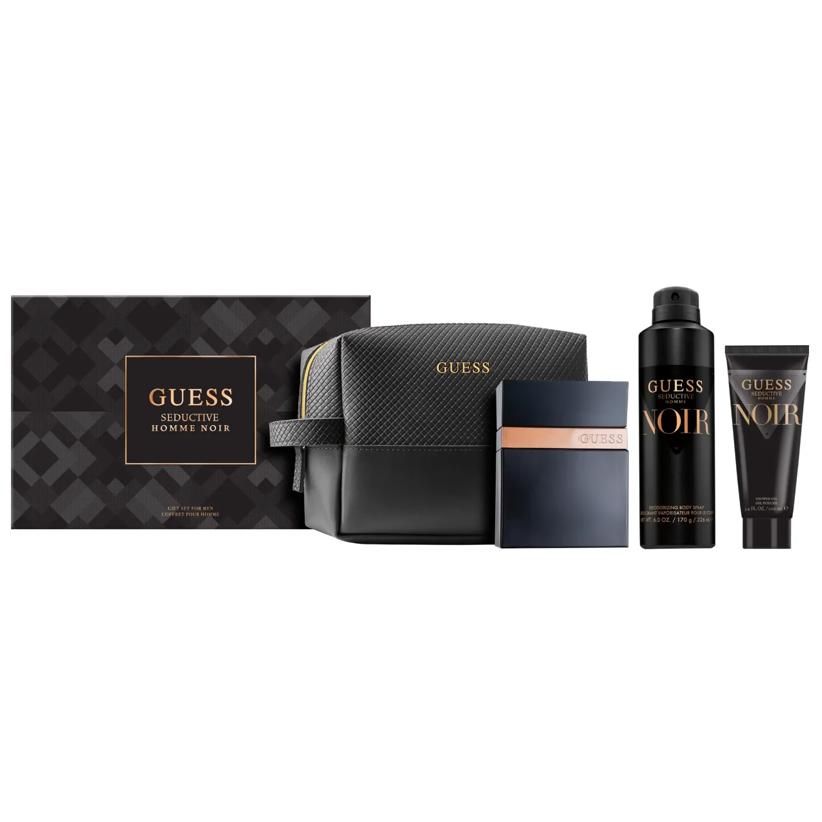 Guess Seductive Noir by Guess 100ml EDT 4 Piece Gift Set