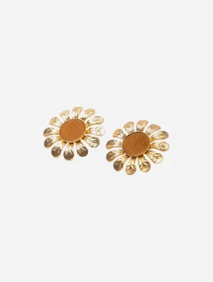 Margaret 24ct Gold Plated Stud Earrings | Camel & Gold