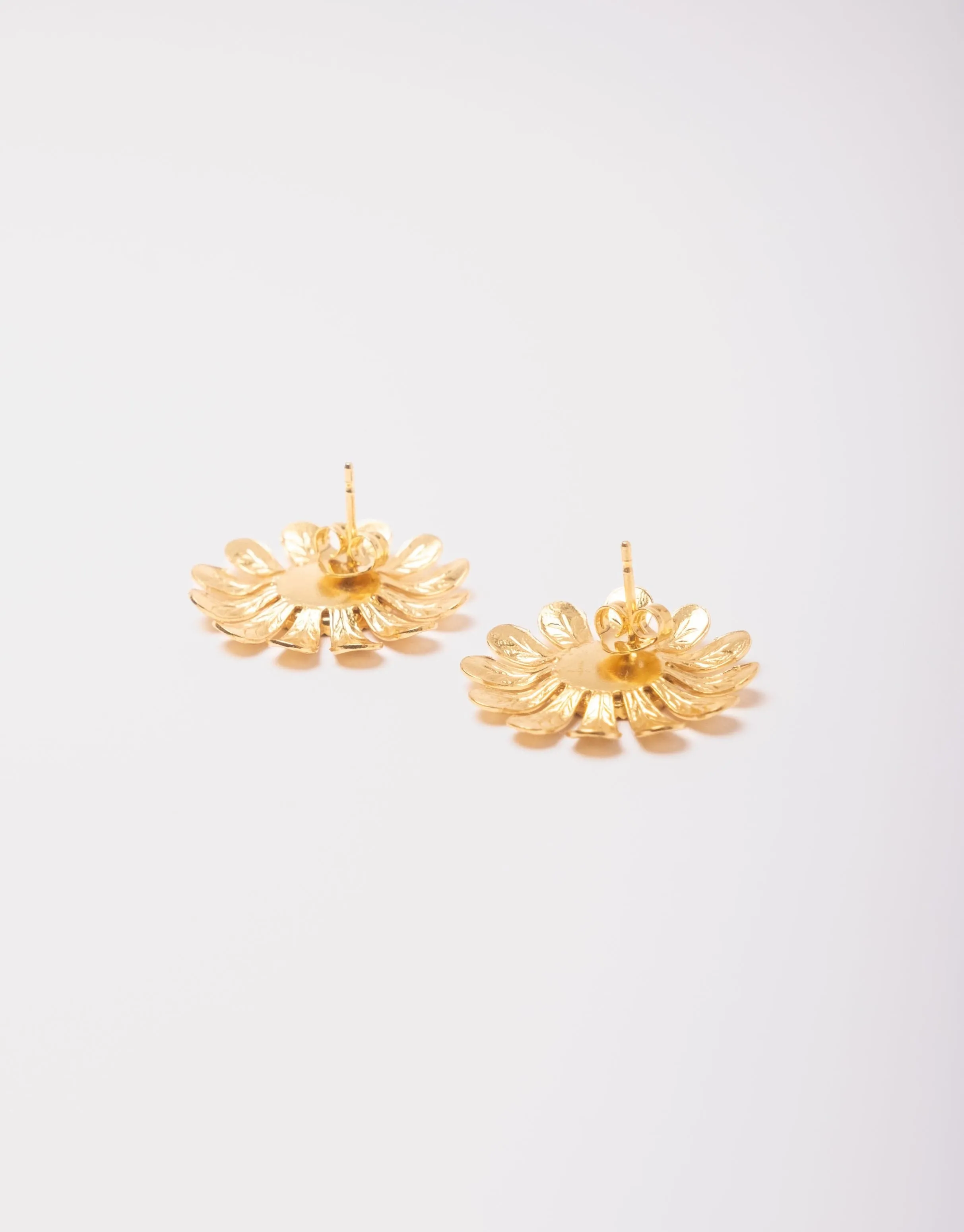 Margaret 24ct Gold Plated Stud Earrings | Camel & Gold